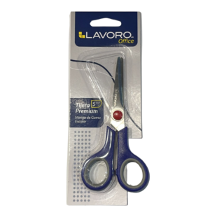 TIJERA PREMIUM 5 1/4 PULG. PLASTOMETAL BLISTER LAVORO