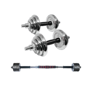 Set de Mancuernas Cromadas 15 Kilos con Acople Olymphus