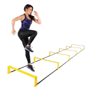 Escalera 6 peldaños+valla de salto 2 en 1 de Entrenamiento Multiuso