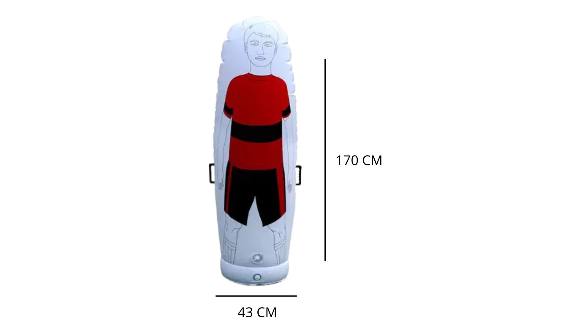Barrera Inflable Fútbol Entrenamiento Obstáculo 170cm - Imagen 2