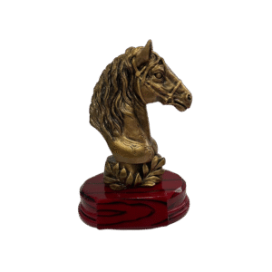 TROFEO CABEZA DE CABALLO DE RESINA RF1141 16.5CM