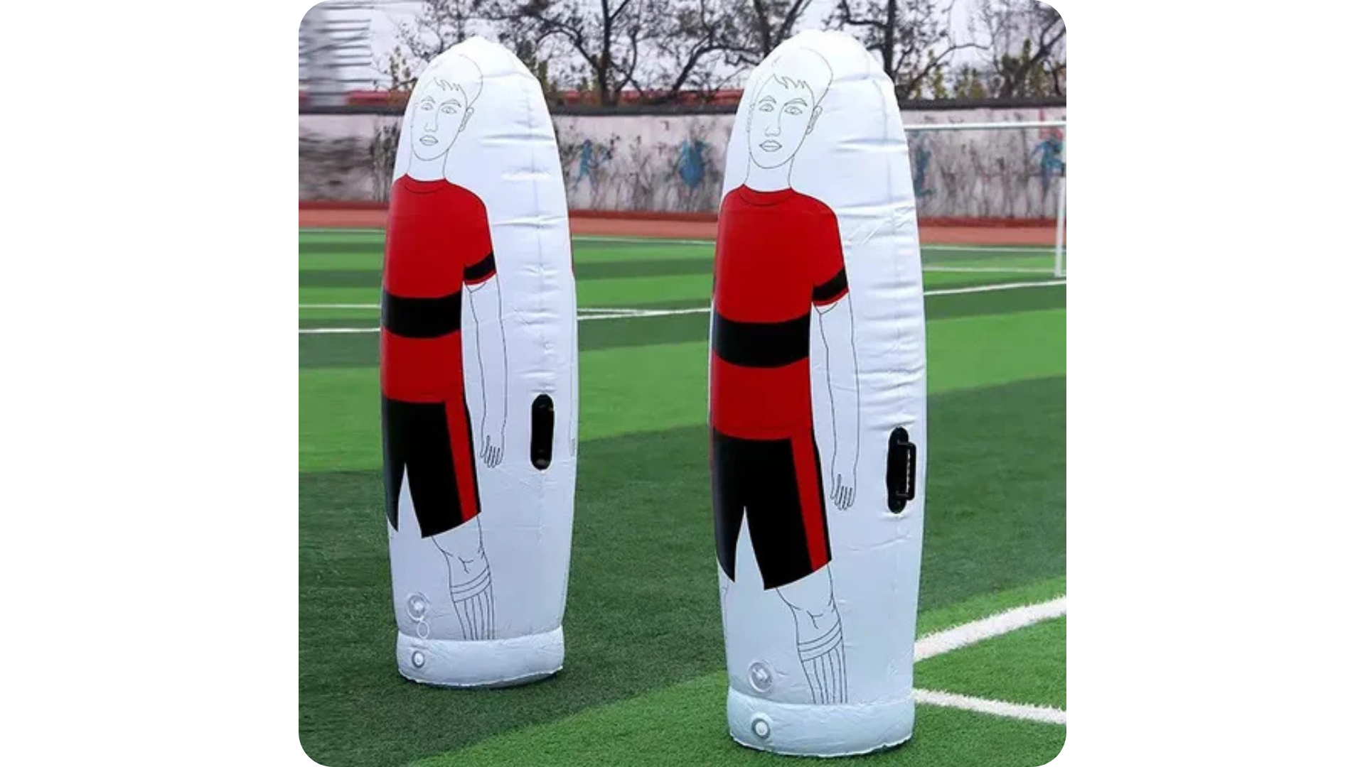 Barrera Inflable Fútbol Entrenamiento Obstáculo 170cm - Imagen 3