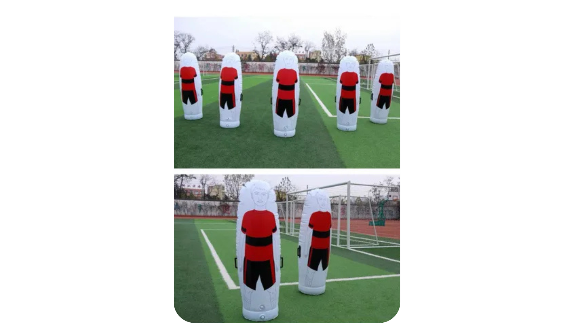 Barrera Inflable Fútbol Entrenamiento Obstáculo 170cm - Imagen 5