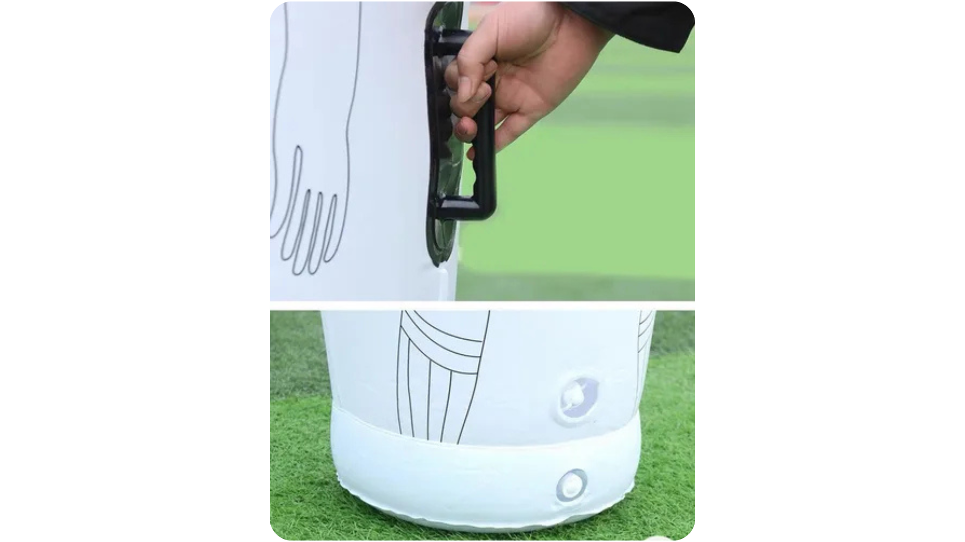 Barrera Inflable Fútbol Entrenamiento Obstáculo 170cm - Imagen 6