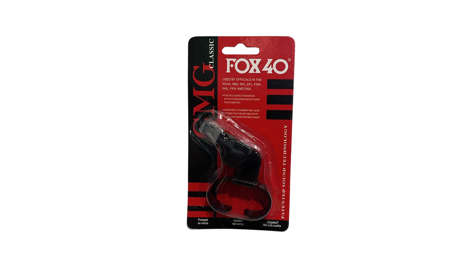 Silbato De Arbitraje Fox 40 Classic Oficial Con Soporte Dedo - Imagen 3