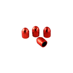 SET DE TAPA VALVULA ALUMINIO 4 PIEZAS ROJO