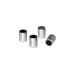 SET DE TAPA VALVULA ALUMINIO 4 PIEZAS SILVER BARREL