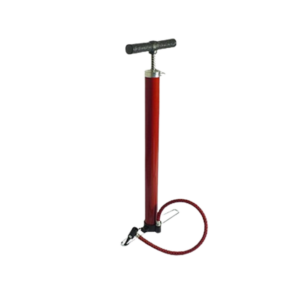 BOMBA DE PIE ROJA CON ADAPTADOR DE AUTO