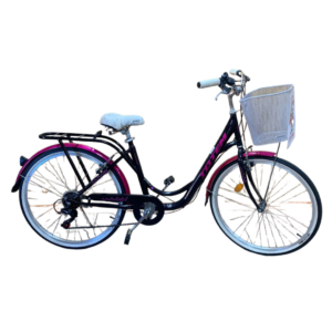 Bicicleta City Dama Aro 26 Negro / Fucsia