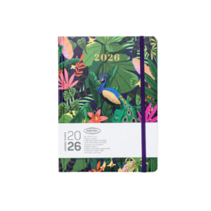 Agenda 2026 Artel Formato Día Por Página Diseño Jungla Tropical