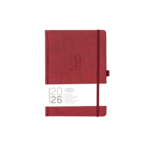 Agenda 2026 Artel Formato Día Por Página Burdeo Con Elástico