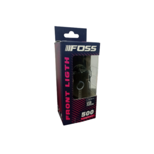 Foco FOSS 500 Lumens, USB, Aluminio, 2 Led, 6 Funciones, Black