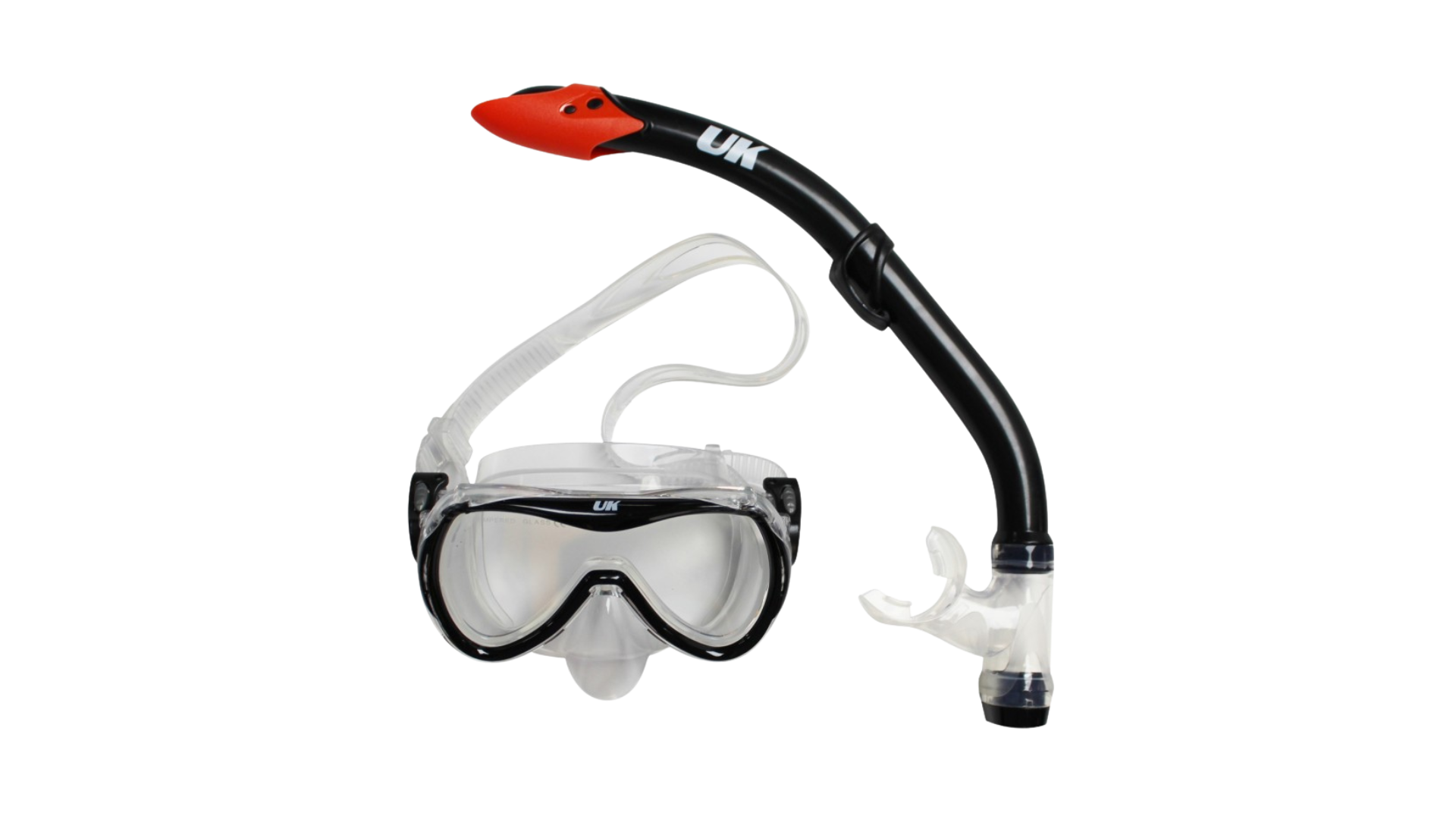 Set Mascara + Snorkel Junior Negro-Naranjo UKtime sport