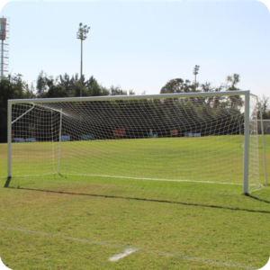 Par Malla Fútbol Train Blanca Tipo Cajón