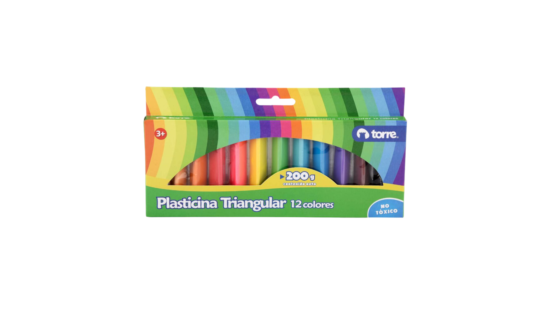 Plasticinas Triangulares 12 Colores Torre