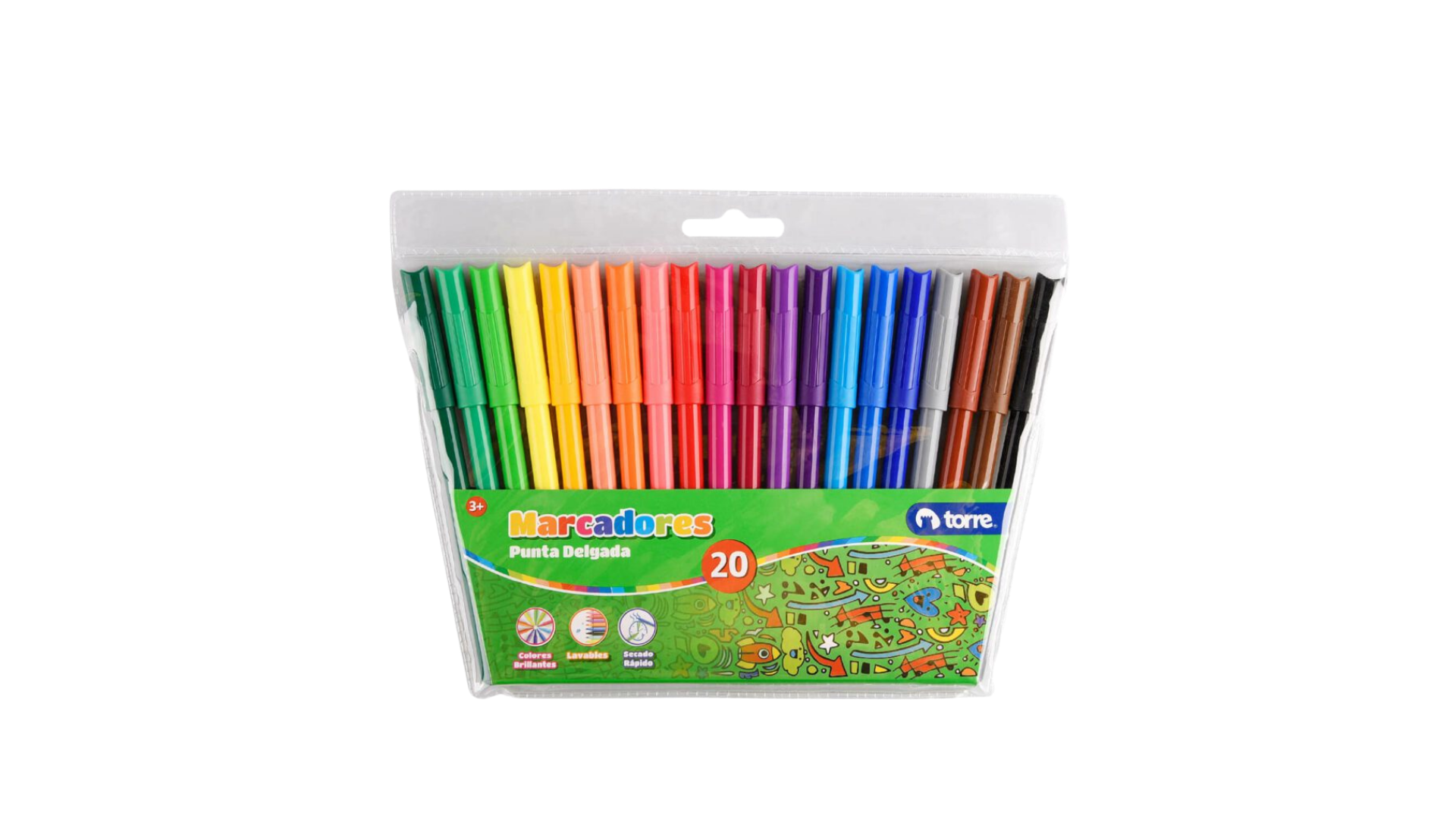 Plumones De Dibujo 20 Colores Torre