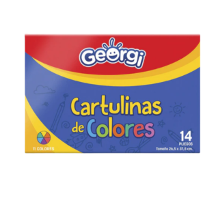 Estuche 14 Pliegos Cartulina Georgi