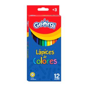Estuche 12 Lápices De Color Largo Georgi