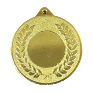 Medalla 075 50MM Metálica Oro / Plata Con Reverso Liso
