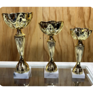 Copas metalicas en acabado dorado BC-374