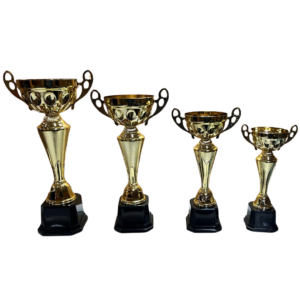Copas metálicas en acabado dorado 2411