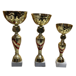 Copas metálicas en acabado dorado BLAS
