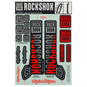 Kit Stickers Troy Lee 35mm Plat/Rojo