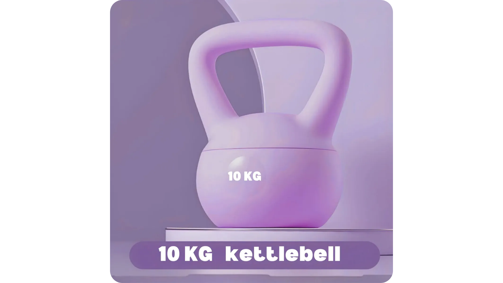 Pesa Rusa Kettlebell 10kg Crossfit Blanda Morada - Imagen 2