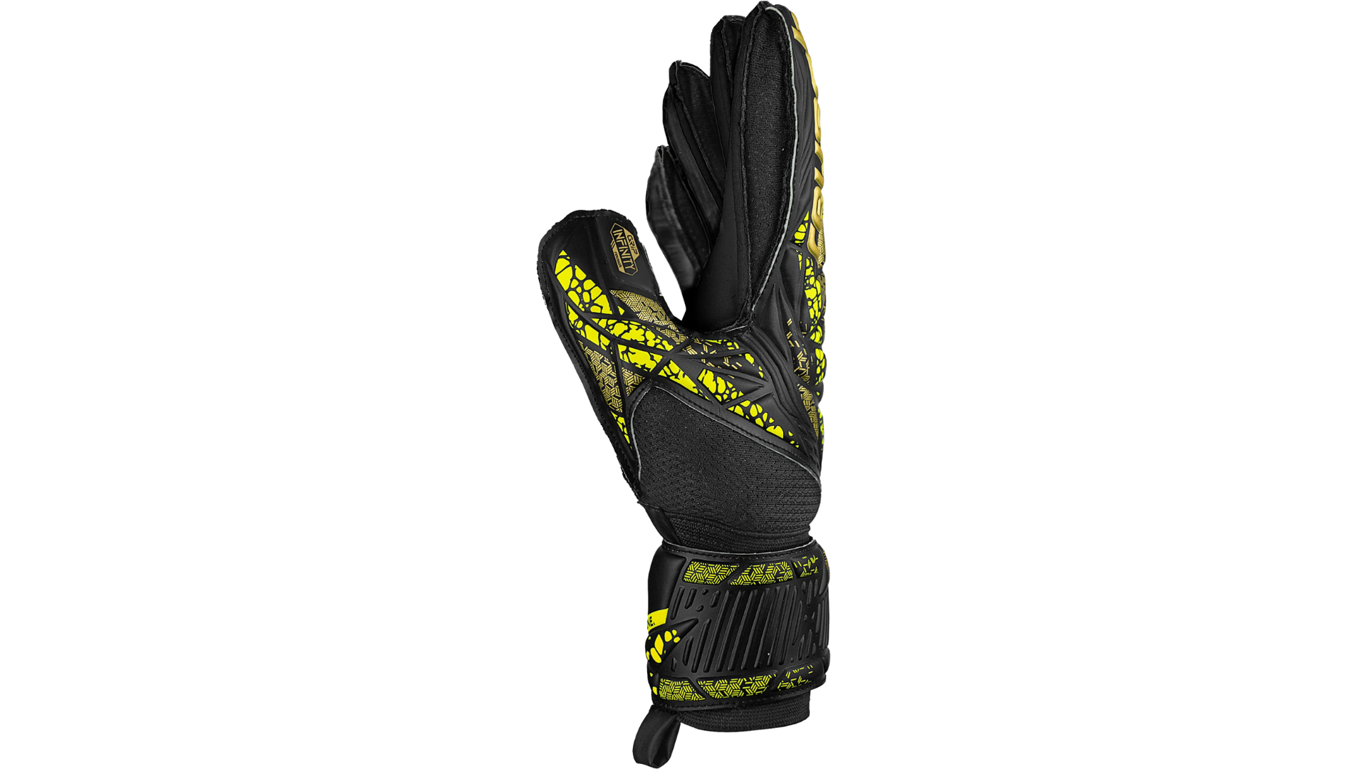 GUANTE ARQUERO REUSCH ATTRAKT INFINITY FERULA ADULTO GK24-25 NEGRO/DORADO/AMARILLO - Imagen 3