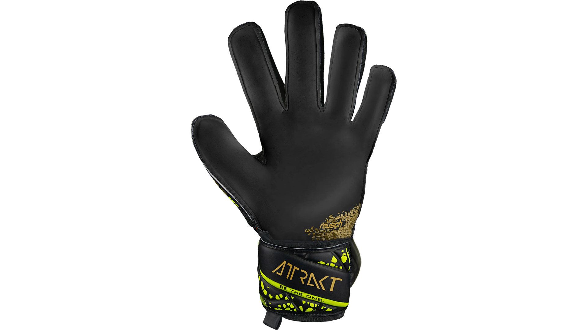 GUANTE ARQUERO REUSCH ATTRAKT INFINITY FERULA ADULTO GK24-25 NEGRO/DORADO/AMARILLO - Imagen 2