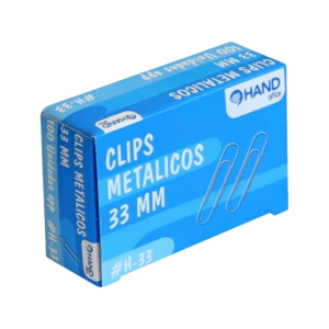 Clip Metálico Redondo 33mm x 100 Und Hand