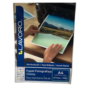 Resmas Papel Fotografico Glossy A4 180 Grs 20 Hjs Lavoro