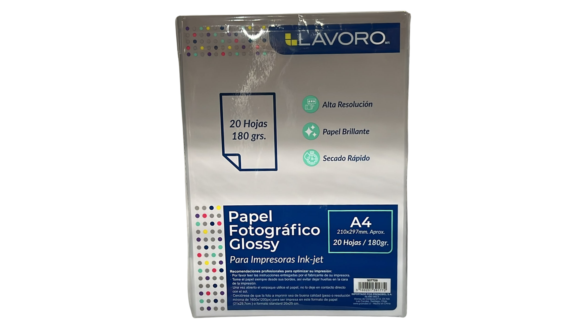 Resmas Papel Fotografico Glossy A4 180 Grs 20 Hjs Lavoro - Imagen 2