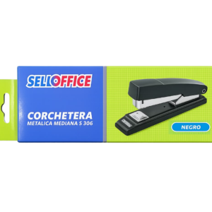 Corchetera Mediana Metálica Negra 25 Hjs Selloffice S-306
