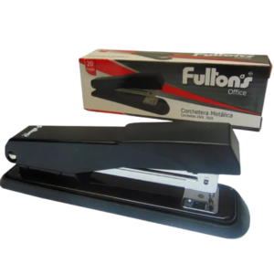 Corchetera Mediana Metal Negra Base Goma Para 20 Hjs Fultons