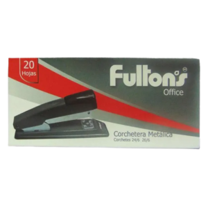 Corchetera Larga Metal Negra Base Goma Para 20 Hjs Fultons