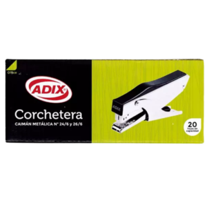 Corchetera 26/6 Tipo Caimán Metálica Adix