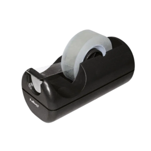 Dispensador Cinta Adhesiva Negro Plástico De Escritorio Mini Fultons